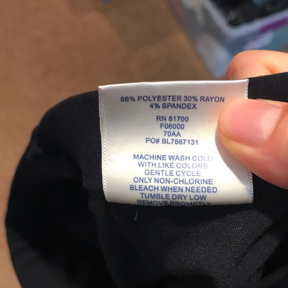 Vintage dark navy midi pencil skirt little stretch - Picture 3 of 11